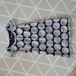 Betsey Johnson Navy Embroidered Dress Size 6